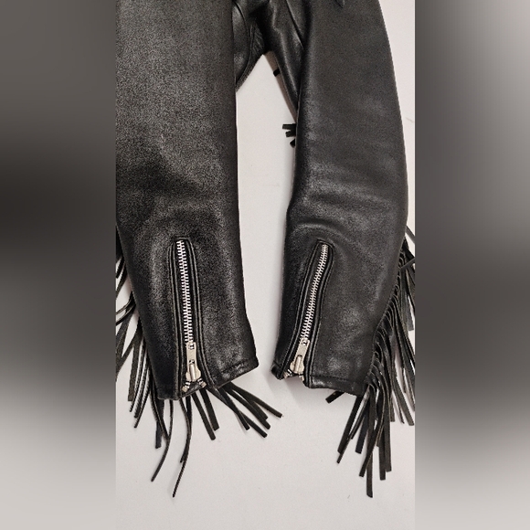 Vintage Harley-Davidson Women's Jacket Sz S/M Leather Biker Grunge - Picture 10 of 15